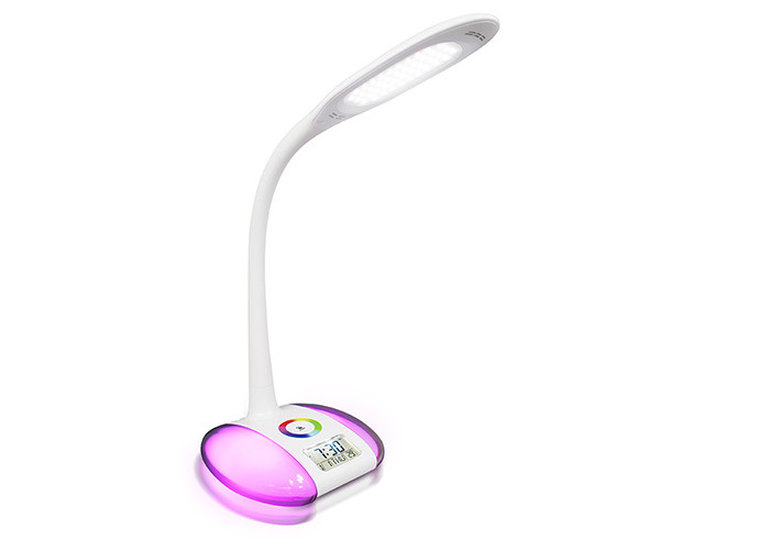 China Flexible Goose Neck Rgb Led Desk Lamp Color Changing With Colorful Base factory
