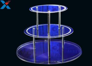 China Round 3 Layers Acrylic Display Stands For Wedding Environmental And Recyclable factory