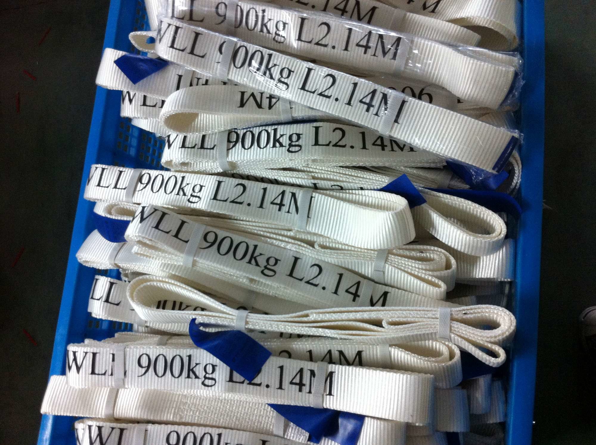 China Safety Factor 5 To 1 Endless Webbing Sling 900kg White Color OEM Available factory