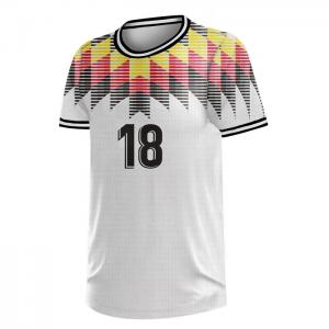 China Digital Sublimation Custom Soccer Uniforms , BSCI XS White Short Sleeve T Shirt factory