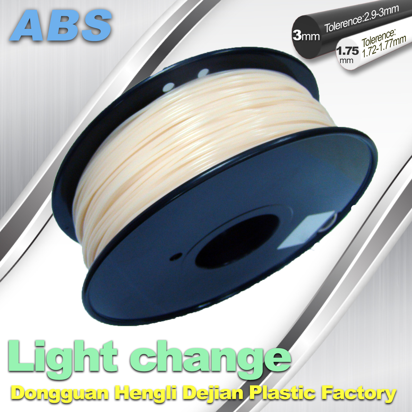 China White To Blue Color Changing Filament ABS Filament For 3D Printers factory
