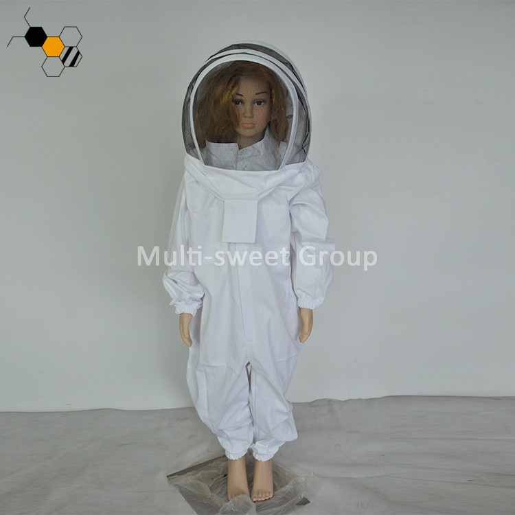 China White Hooded Ventilated 150cm Children Bee Protection Suit factory
