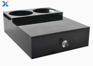 China Hotel Tea Cup Holder Acrylic Storage Box , Black Small Acrylic Display Box factory