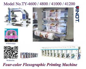 China Auto Fully Four Color Flexographic Printing Machine for Paper / Plastic Shop Bag factory