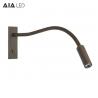 Buy cheap Good quality recessed mounted 3W reading wall lamp hotel led flexible arm from wholesalers