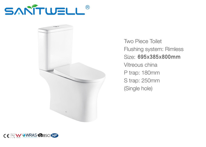 China Sanitary Ware Ceramic Wc Toilet Washdown S Trap P Trap Two Piece Floor Standing factory