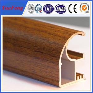 China Wood finished aluminum extrusion profiles,aluminum window frames price for South Africa factory