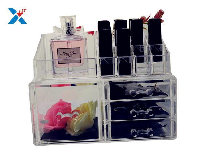 China Eco Friendly Acrylic Makeup Organiser With Drawers Display Storage Box factory