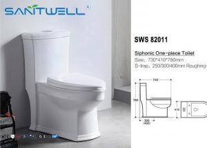 China Shower P trap Toilet Siphonic Pedestal WC 	 730*410*780 mm Size factory
