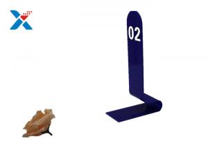 China Blue Acrylic Sign Holders / Acrylic Table Number Holders For Restaurant factory