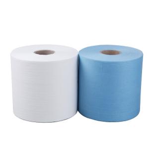 China Industrial Wiping Shop Rags Heavy Duty Shop Towels Non-woven Industrial Cleaning Wipes Blue Roll Wipe factory