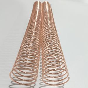 China Rose Gold Metal Coil Binding Spiral 7/8'' Single Loop For Books NanBo factory