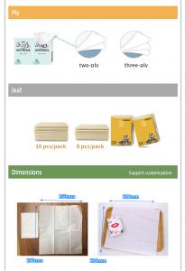 China Handkerchief Mini 13.5gsm 210mm Tissue Napkin Paper Packs Hand Paper Towel factory