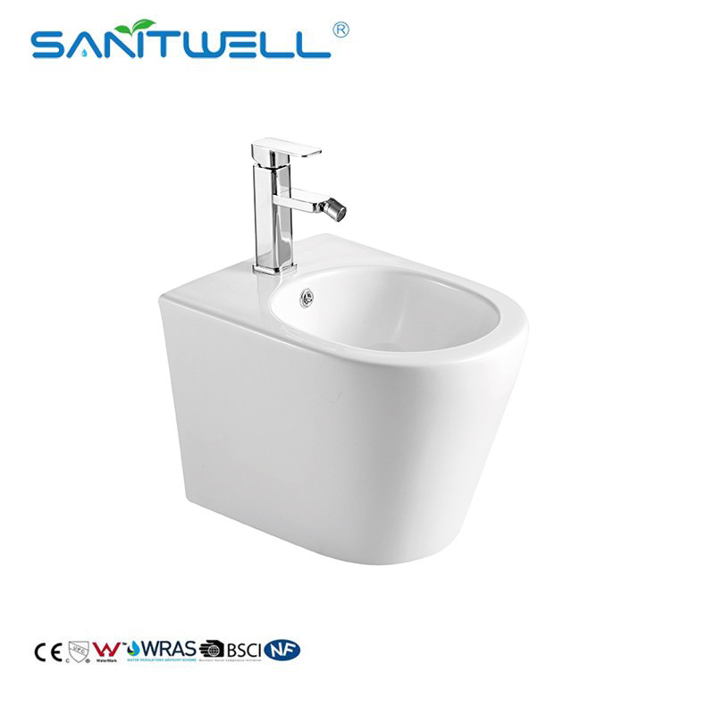 China SWJ0131 Bathroom WC pan White Wall Hung Bidet 480*370*325 mm size , Floor mounted bidet factory