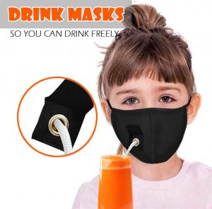 China ready to ship new drink face mask with drink hole and opening for drinking factory
