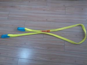 China 1 Inch Duplex Webbing Sling , Polyester Webbing Lifting Slings With Orange Label factory