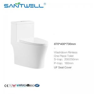 China Rimless Ceramic One Piece Toilet sanitary ware modern ceramic one piece toilet bowl for bathroom SWM8609 factory
