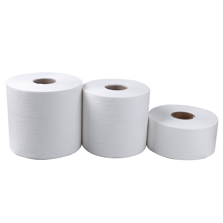 China Nonwoven Cellulose Industrial Paper Rolls Dust Remove Lint Free Wood Pulp Polyester Cleanroom Wipes Roll factory