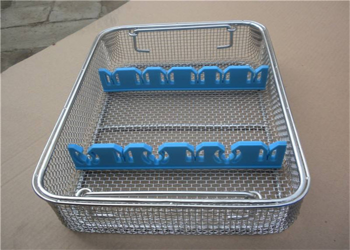 China Decorative  Custom Silver Rectangular Wire Mesh Basket For Clean Smooth Medical/stainless steel wire mesh baskets lid factory