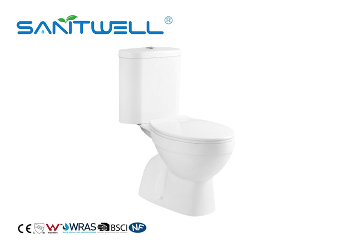 China Close Coupled S Trap Toilet / Floor Standing Wc Ceramic Material 620 * 370 * 780mm factory