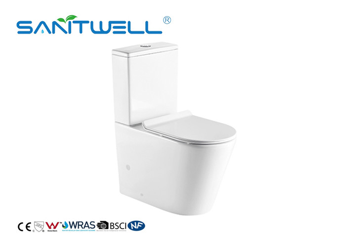 China Two Piece Close Coupled Wc Toilet Floor Standing With CE Certification factory