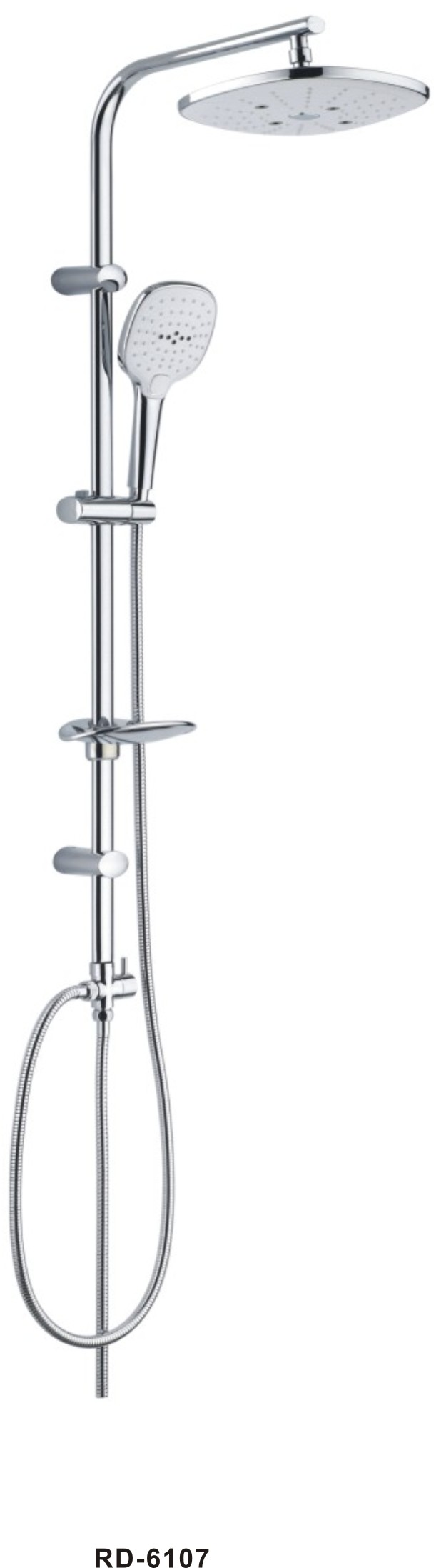 Brass Vavle Shower Faucet Set , Stainless Steel Screws Rain Head Shower Kit