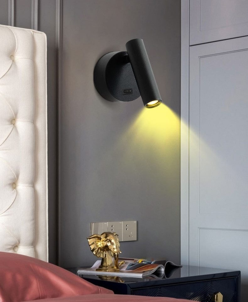 Wall mounted european style BJB switch 3W led reading wall light bedside indoor led headboard wall light