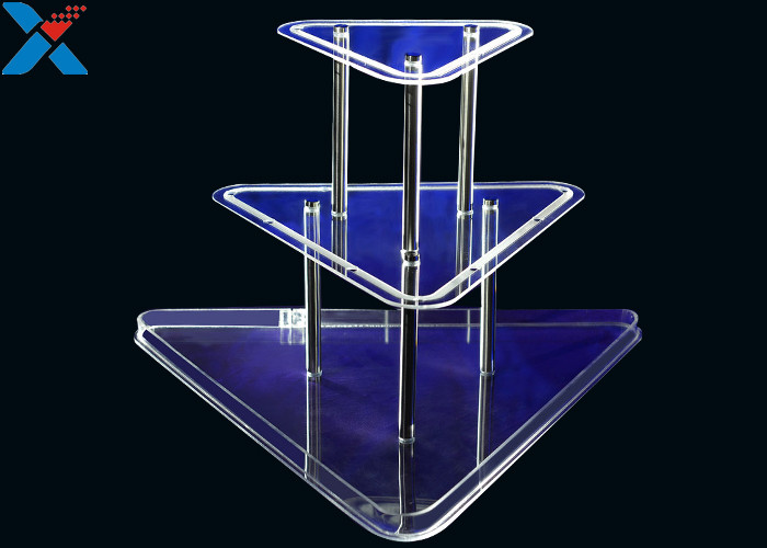 China Clear 3 Layer Acrylic Wine Holder , Lucite Display Stands Durable And Chemical Stability factory