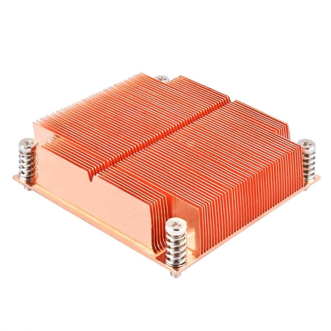 China Bronze Copper Extruded Heat Sink Aluminum Profiles For PC CPU Cooler Fan factory