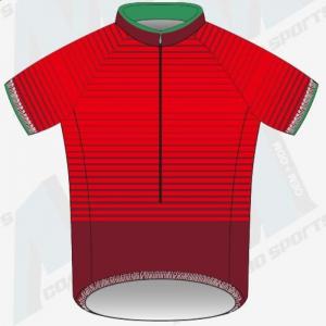 China 140gsm XS Cycling Bike Jersey 3/4 Front Zip Short Sleeves Clothes factory