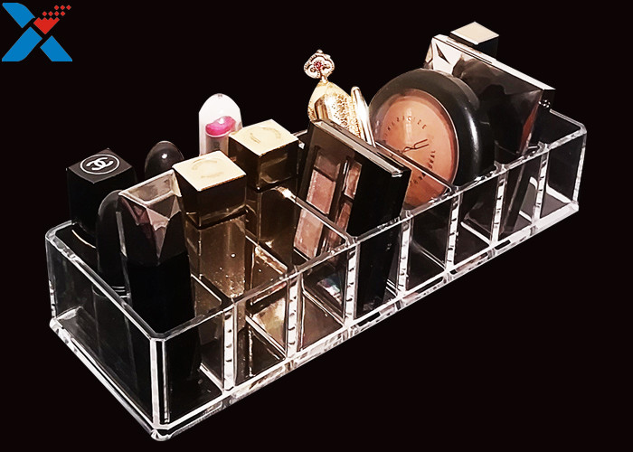 China Clear Acrylic Makeup Organiser Display Box For Blush / Powder Foundation factory