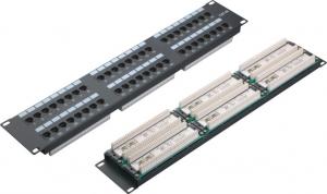 China UTP 48 Port Patch Panel 2U AMP Type Cat5e Patch Panels for Computer Center YH4015 factory