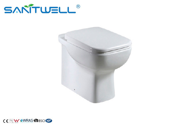 China American market WC Wall Faced Toilet  , P trap Washdown Dual Flush Two piece toile factory