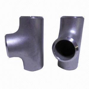 China Stainless Steel Pipe Tee Fitting, Meets ANSI, BS, En, DIN, JIS and GB Standards  factory
