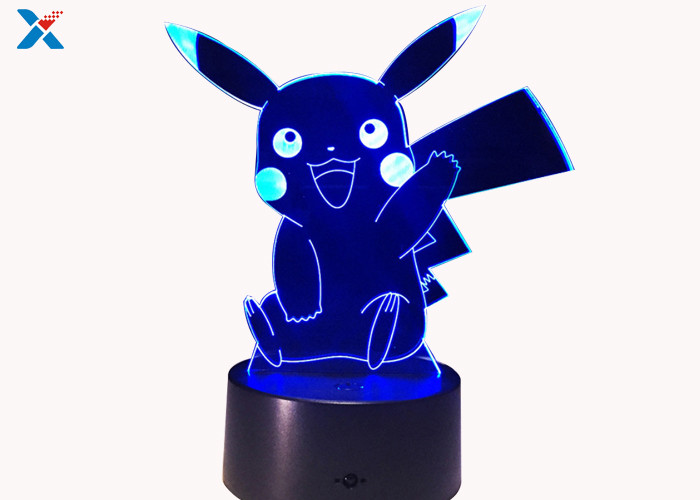China Colorful Acrylic Light Guide Panel 3D Light Guide Night Light Pikachu PokéMon factory