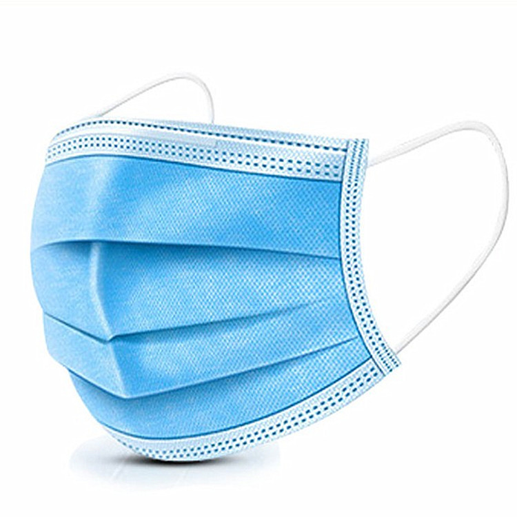 China 3 Ply Blue Color Cheap Price Disposable Face Mask Non Woven Material Used For Personal Protection factory