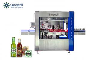 China Full Auto Self Adhesive Three Side Labeling Machine For Beer Bottle factory