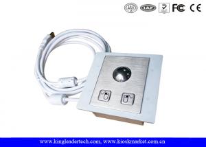 China Panel Mounted Industrial Pointing Device Stainless Steel Trackball Left Right Click Buttons factory