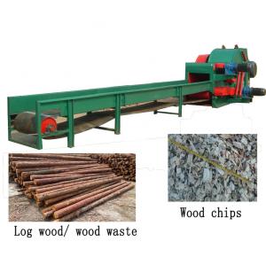 China Big Log Waste Wood Chipper Shredder With 6 Meter Auto Feeding Conveyor factory