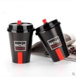 12 Oz Black Single Wall Paper Cups For Milk / Tea Food Grade