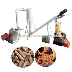 China Flat Die Wood Sawdust Biomass Pellet Machine Production Line High Quality factory