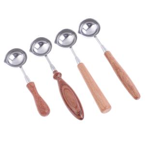 China Sealing Wax Spoon Wood Handle Retro Wax Stamping Spoons Invitation Cards Decorative Stamps Craft factory