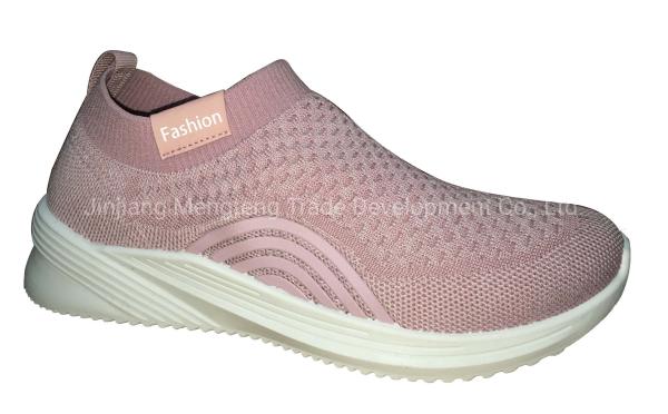 New Style Women′s Fashion Shoes Flyknit Shoes Suede Leather Sneaker Sport Shoes