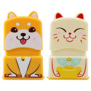 China factory wholesale plastic cartoon cute kids name flash toy stamp for children factory