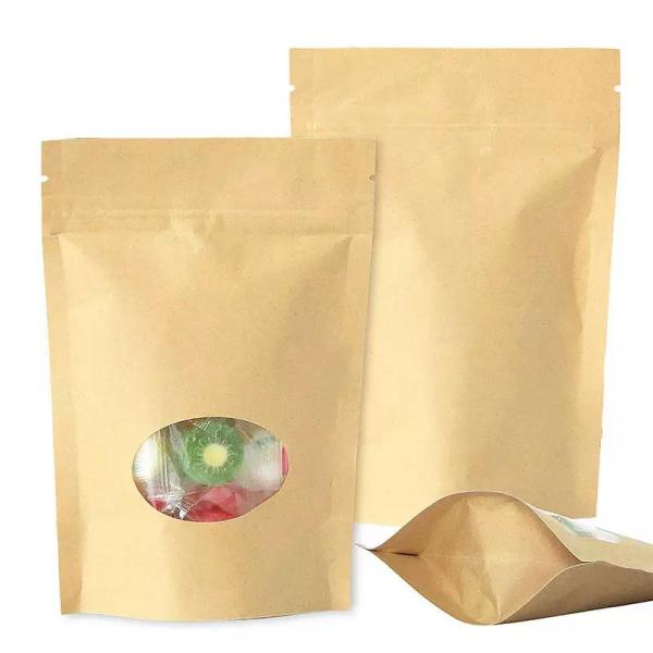 China Kraft Stand Up Pouches Bag Zip Lock factory