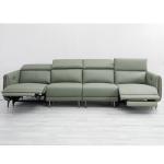 New Three-Seat Leather Sofa Villa Living Room Large-Sized Italian Minimalist