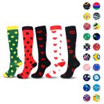 Custom logo Sports cotton knee high football socks 20-30mmhg cute plus size