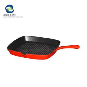 China Enamel Cast Iron Grill Pan factory