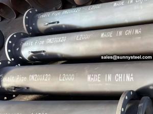 China Wear Resistant Cast Basalt Stone Lined Steel Pipe factory