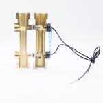 Yellow Water Meter Fittings Ultrasonic Heat Meter Body Dn25 Miniature For Brass